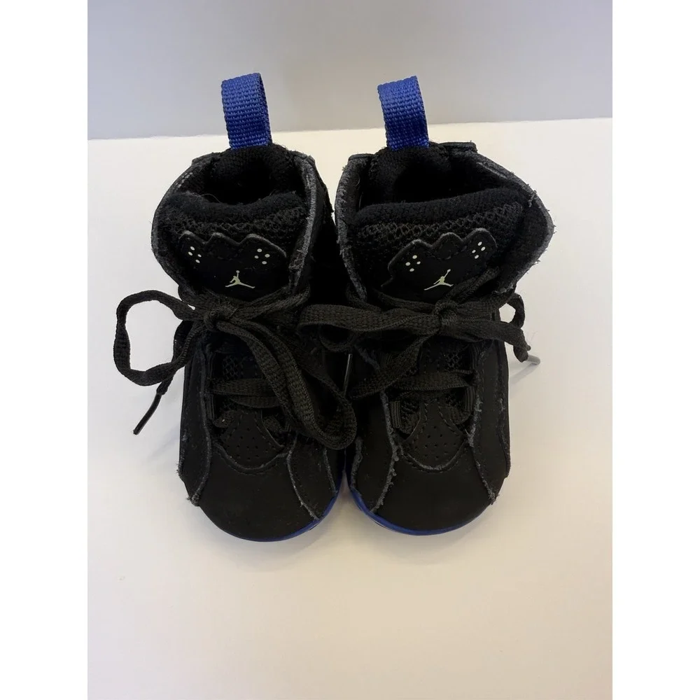 Nike Air Jordan Toddler Sneaker Tennis Shoes Size 4C Black Suede / Royal Blue